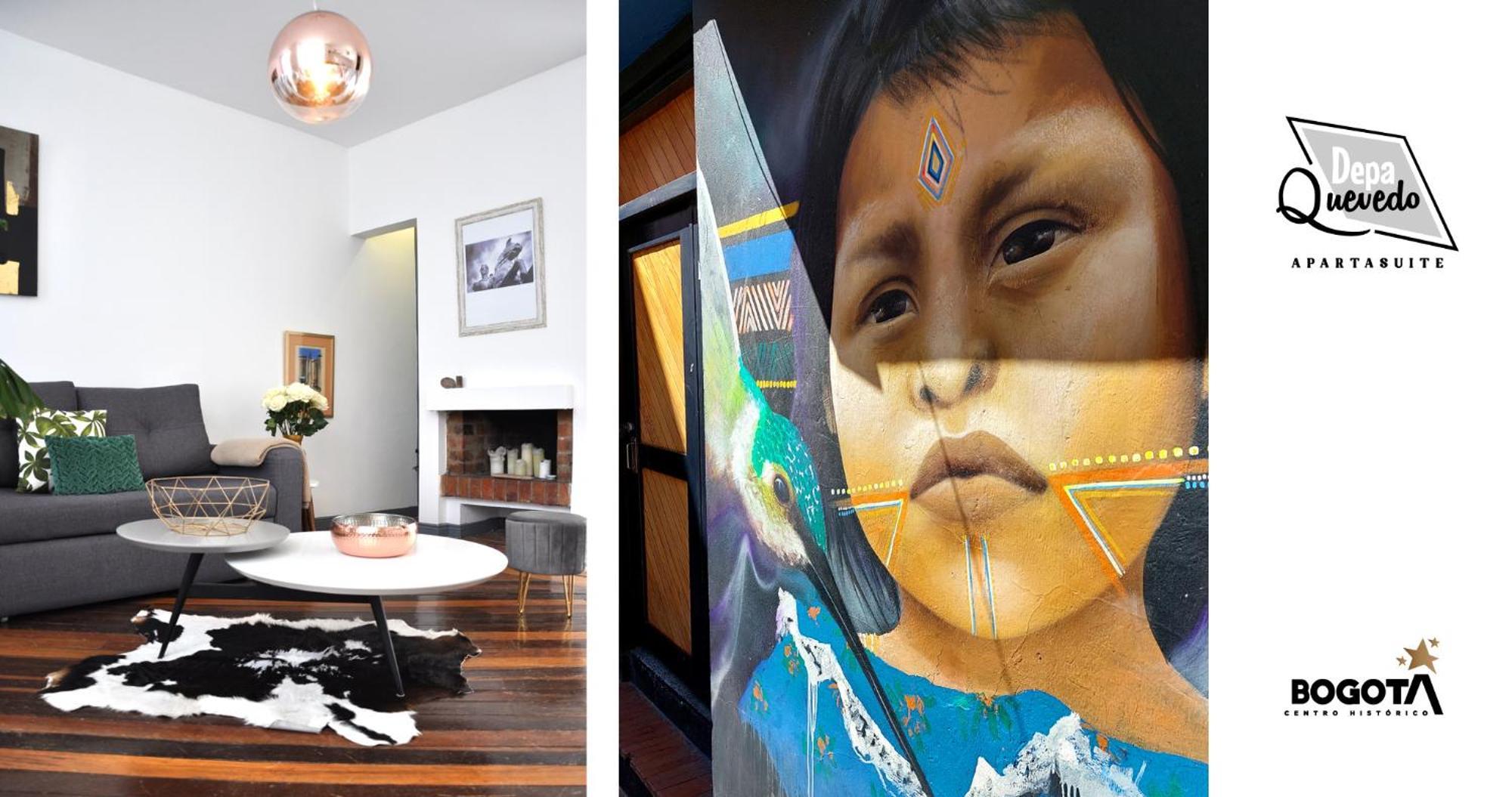 Depa Quevedo - Trendy Revamped Flat - Exceptional Spot In Bogota'S Historic Colonial Square - Candelaria Esterno foto